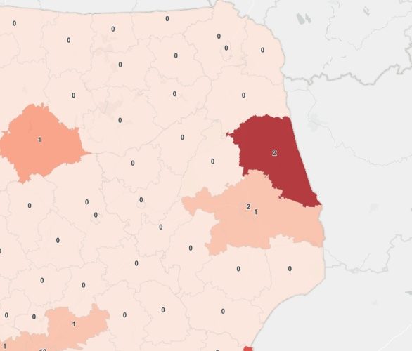 Powiat sokólski wyróżnia się na covidowej mapie województwa