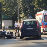 Ul. Lipowa. 75-letni motocyklista zderzył się z osobówką