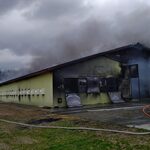 Ogromny pożar kurnika w miejscowości Dołki