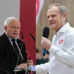 Politycy komentują wyniki wyborów. Jarosław Kaczyński zadumany, Donald Tusk wzruszony 