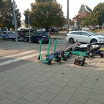 Wypadek na Dziesięcinach. Motocyklista trafił do szpitala