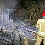 Pożar na terenie ogródków działkowych w Hajnówce. Znaleziono ciało mężczyzny