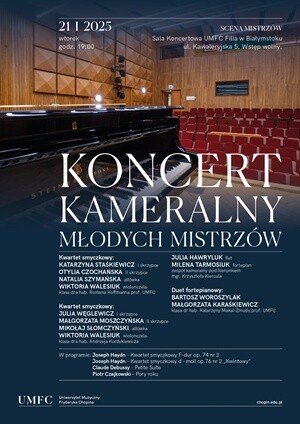 Koncert kameralny Młodych Mistrzów