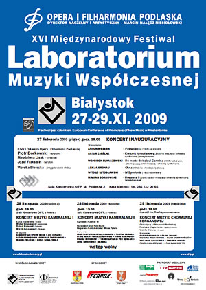 XVI Międzynarodowy Festiwal "Laboratorium Muzyki Współczesnej"