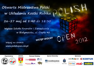 VII Otwarte Mistrzostwa Polski w Układaniu Kostki Rubika  Polish Open 2012