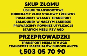 Skup złomu - Utylizacja starych mebli RTV AGD - Transport - Odbiór złomu poremontowego