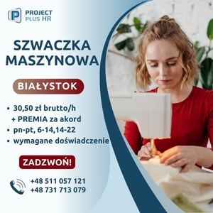 SZWACZKA MASZYNOWA, KRAWCOWA, POMOC KRAWCOWEJ