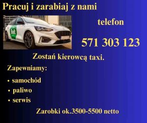 Zatrudnimy na BOLT,FREE NOW,UBER